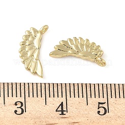 真鍮チャーム  翼のチャーム  長持ちメッキ  鉛フリー＆カドミウムフリー  18KGP本金メッキ  13x6x1.5mm  穴：1.2mm&nbsp;KK-L245-22G