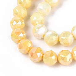 Anti-Tarnish Electroplate Glass Beads Strands&nbsp;GLAA-N010-10mm-01