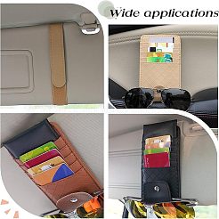 3Pcs 3 Colors Imitation Leather Car Sun Visor Organizers&nbsp;AJEW-FH0002-74