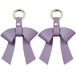 Bowknot PU Leather & Alloy Keychain&nbsp;KEYC-WH20026-05D