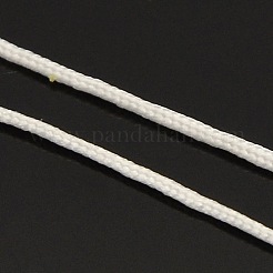 ナイロン編みコード  ビーズ細工、ジュエリー製作、マクラメ工芸用の中国結び紐  ホワイト  0.8mm  約120ヤード/ロール&nbsp;NWIR-A005-102