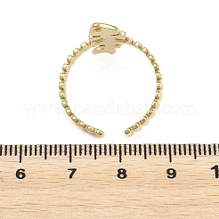 304 Stainless Steel Cuff Open Rings for Women&nbsp;RJEW-A102-01G
