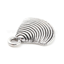 合金のチベット風チャーム  シェルチャーム  アンティークシルバー  15x13x2mm  穴：1.8mm  約943個/500g&nbsp;PALLOY-P293-075AS