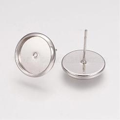Brass Stud Earring Settings&nbsp;KK-H021-1N-NF