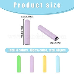 40Pcs 4 Colors Alloy Cord End&nbsp;FIND-GF0008-47B
