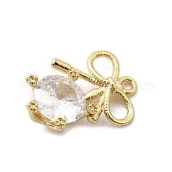 Brass Micro Pave Cubic Zirconia Pendants&nbsp;KK-A275-19B-G