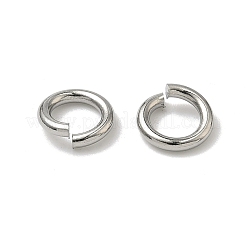 変色しにくい304ステンレススチール製オープン丸カン  鋸で切ったシームレスな丸型  ステンレス鋼色  8x1.5mm  15ゲージ  内径：5mm  穴：5mm  約185個/50g&nbsp;X-STAS-R065-42