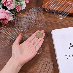 40Pcs Transparent Acrylic Paper Clip&nbsp;AJEW-GL0003-05