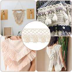Flat Cotton Tassel Ribbons&nbsp;OCOR-WH0090-016