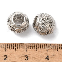Rack Plating Alloy European Beads&nbsp;PALLOY-S189-07P
