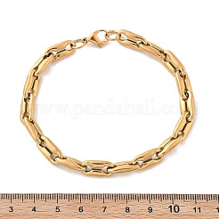 304 Stainless Steel Coffee Bean Chain Bracelets for Women Men&nbsp;BJEW-F488-27G