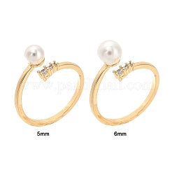 Brass Micro Pave Clear Cubic Zirconia Peg Bails Cuff Finger Ring Settings&nbsp;X-KK-T056-117G-NF