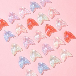 24Pcs 6 Colors UV Plating Rainbow Iridescent Transparent Acrylic Pendants&nbsp;PACR-FS0001-02