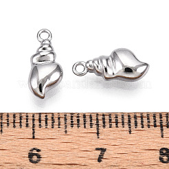 304ステンレススチールチャーム  コンクチャーム  変色防止  ステンレス鋼色  12x5.5x4mm  穴：1.2mm&nbsp;X-STAS-N109-140P