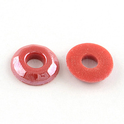 Pearlized Plated Opaque Glass Cabochons&nbsp;PORC-R039-8mm-M