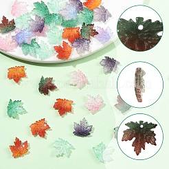 90Pcs 7 Colors Two Tone Transparency Glass Pendant&nbsp;GLAA-FS0002-72