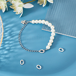 4Pcs 925 Sterling Silver Spring Gate Rings&nbsp;STER-PH0001-53