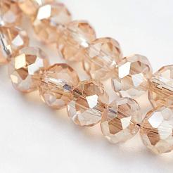 Electroplate Glass Beads Strands&nbsp;EGLA-D020-6x4mm-71