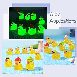40Pcs 8 Styles Resin Duck Miniature Model&nbsp;AJEW-CJ0001-82