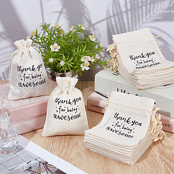 30Pcs Linen Cloth Gift Drawstring Bags&nbsp;ABAG-GO0001-06