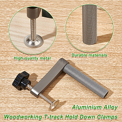 Aluminium Alloy Woodworking T-track Hold Down Clamps&nbsp;TOOL-WH0131-04