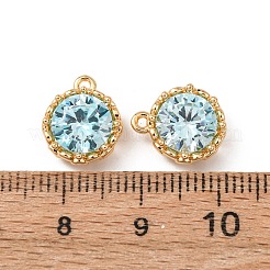 Brass Micro Pave Cubic Zirconia Charms&nbsp;KK-T082-04G