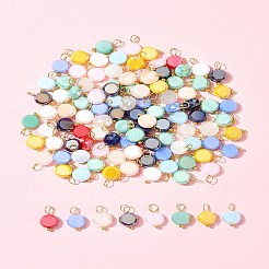 100Pcs Electroplate Glass Charms&nbsp;PALLOY-FZ00017