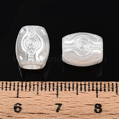 模造真珠プラスチックビーズ  バレル  ホワイト  10~10.3mm  穴：4~4.3mm&nbsp;KY-ZX006-12