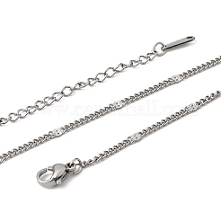 12Pcs 2.2MM 304 Stainless Steel Textured Twisted Chain Necklaces for Men Women&nbsp;NJEW-H093-20P-04