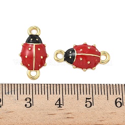 Brass Enamel Connector Charms&nbsp;KK-P325-09G