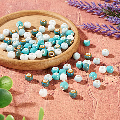 80Pcs 4 Colors Handmade Porcelain Beads&nbsp;PORC-TA0001-53A