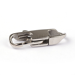 変色しにくい304ステンレススチール製のロブスタークロウ留め金  ステンレス鋼色  18x7x3.5mm  穴：2mm&nbsp;STAS-E104-29P