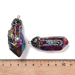 Electroplated Raw Rough Natural Quartz Crystal Big Pendants&nbsp;G-B077-04A-07