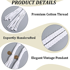 手編みの綿製ウェディングロープ  ホワイト  25x4mm&nbsp;DIY-WH20002-193C