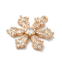 Brass Micro Pave Cubic Zirconia Pendants&nbsp;KK-C062-086G