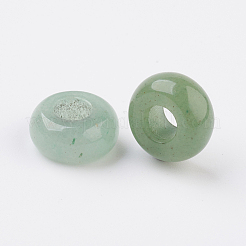 Natural Green Aventurine European Beads&nbsp;G-G740-12x6mm-19