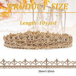 Polyester Hollow Lace Trim&nbsp;OCOR-WH0079-07