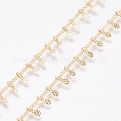 Brass Handmade Curb Chains&nbsp;X-CHC-G006-12G