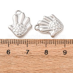 ステンレスペンダント201個  艶出し  ヤシのチャーム  ステンレス鋼色  15.5x13x3mm  穴：2.5mm&nbsp;SA-CBA148F-07P