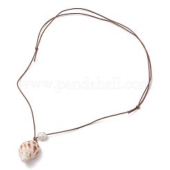 5Pcs 5 Styles Summer Beach Natural Cultured Freshwater Pearl & Natural Shell Pendant Necklaces&nbsp;NJEW-JN05098
