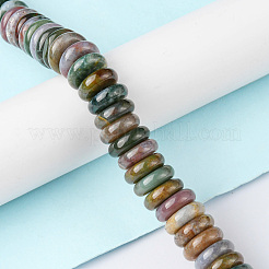 天然石インディアン瑪瑙ビーズ連売り  ディスク  12x3.5~4mm  穴：1.4mm  約51個/連  7.48~8.19インチ（19~20.8cm）&nbsp;G-F743-06F