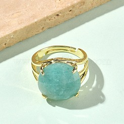 Brass Cuff Open Rings&nbsp;RJEW-D347-05G-18
