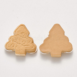 樹脂デコデンカボション  模造食品ビスケット  クリスマスツリー  小麦  23x23x6mm&nbsp;CRES-N022-04