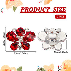 2Pcs Alloy Rhinestone Wedding Shoe Decorations&nbsp;FIND-FG0002-48A