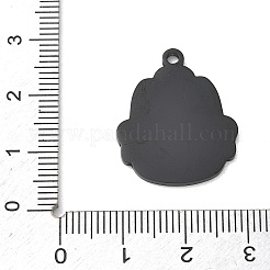 304ステンレスペンダント  ランドセルチャーム  艶出し  イオンプレーティング（ip）  ブラック  24x20x1.5mm  穴：1.9mm&nbsp;SA-CBAE115-18EB