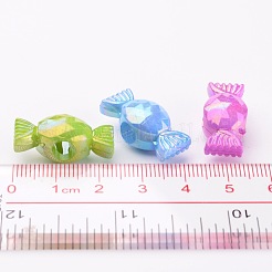 メッキアクリルビーズ  ABカラー  キャンディ  ミックスカラー  24x10.5x10.5mm  穴：5mm  約430個/袋&nbsp;PPDL021Y