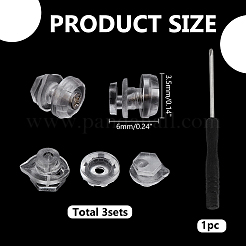 3 Bags Plastic Universal Helmet Visor Anti-fog Buckle&nbsp;AJEW-WR0003-73