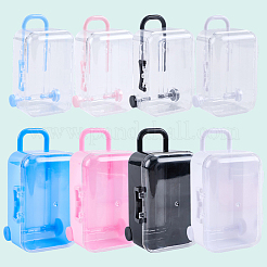 8Pcs 8 Styles Luggage Cases Plastic Candy Gift Storage Boxes&nbsp;CON-CN0001-11