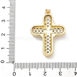 Brass Micro Pave Cubic Zirconia Pendants&nbsp;KK-P345-58G-02