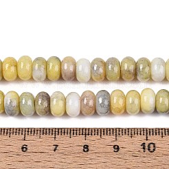 ガラスビーズ連売り  天然石風  ロンデル  染め  淡いチソウ  8~8.5x4.5~5mm  穴：1~1.2mm  約155~159個/連  30.12~31.30インチ（76.5~79.5cm）&nbsp;GLAA-N059-5x8mm-33